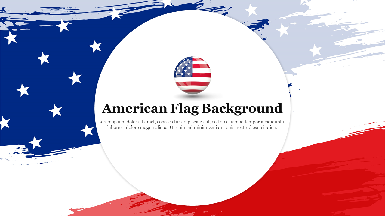 Modern American Flag Background PowerPoint Presentation 